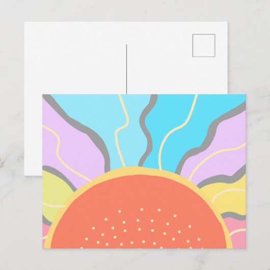 Pastel Sunrise Briefkaart (Voorkant / Achterkant)