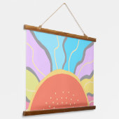Pastel Sunrise Hangend Wandkleed (Gebogen)