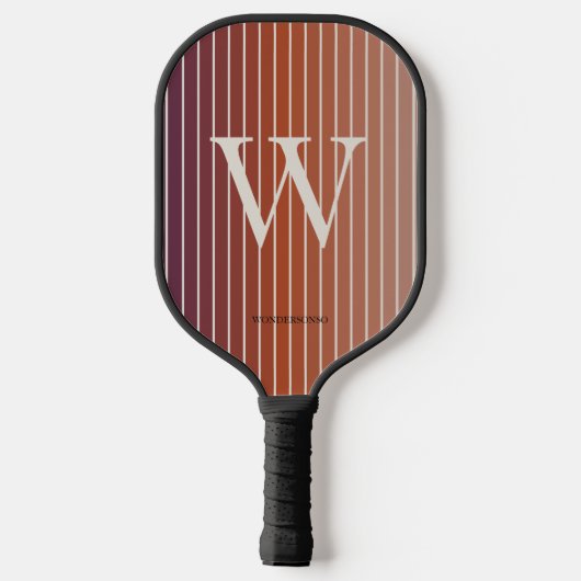Pastel Sunrise Monogram Pickleball Paddle (Achterkant)