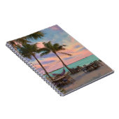 Pastel Sunset Beach Hammock Paradise Art Notitieboek (Rechterzijde)