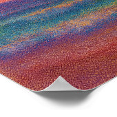 Pastel Sunset Beach - schilderachtige stijl zeegez Poster (Hoek)