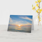 Pastel Sunset Blank Wenskaart Kaart (Gele Bloem)