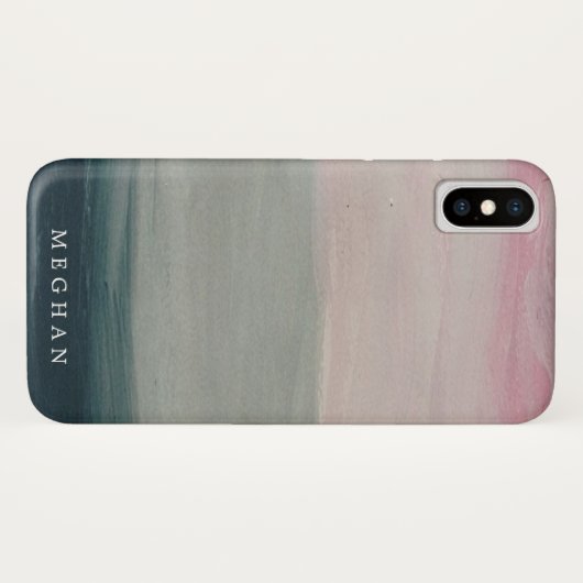 Pastel Sunset | Monogram iPhone-geval Case-Mate iPhone Case (Achterkant (horizontaal))