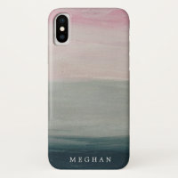 Pastel Sunset | Monogram iPhone-geval