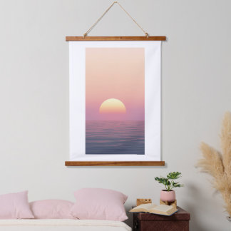 Pastel Sunset Over Calm Ocean Hangend Wandkleed