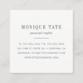 Pastel Sunset Waterverf Vierkante Visitekaartje (Achterkant)