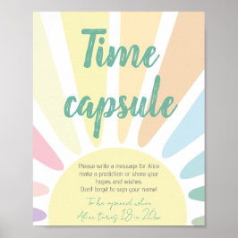 Pastel sunshine Birthday Time Capsule Poster