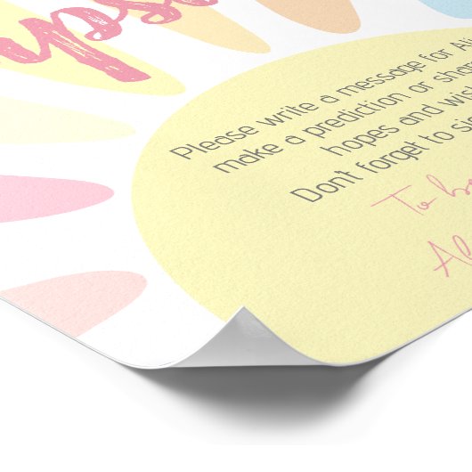 Pastel sunshine Birthday Time Capsule Poster (Hoek)