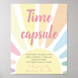 Pastel sunshine Birthday Time Capsule Poster