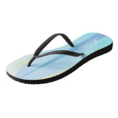 Pastel Surfboard roze Blue Name Patroon Teenslippers (Schuin)