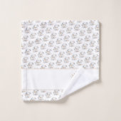 Pastel Swan and Floral Towel Trio Bad Handdoek (Wasdoekje)