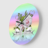 Pastel Swans Serenity Time Clock Grote Klok (Hoek)