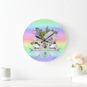 Pastel Swans Serenity Time Clock Grote Klok (Huis)