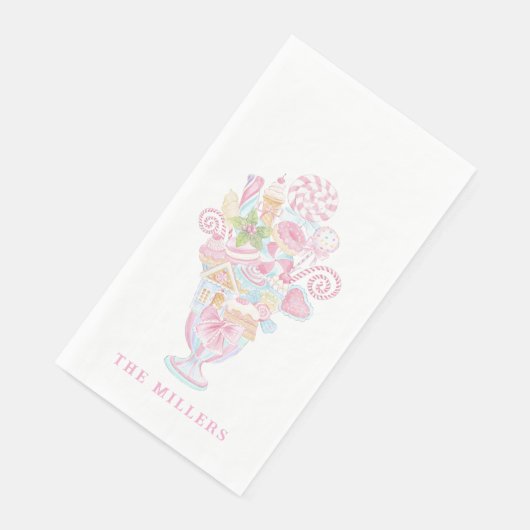Pastel Sweet Holiday Treats Bougie Milkshake Servet (Hoek)
