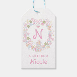 Pastel Sweet Holiday Treats Monogram Crest  Cadeaulabel