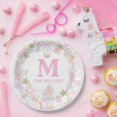 Pastel Sweet Holiday Treats Monogram Crest Papieren Bordje (Feest)