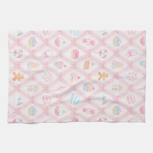 Pastel Sweet Holiday Treats Theedoek (Horizontaal)