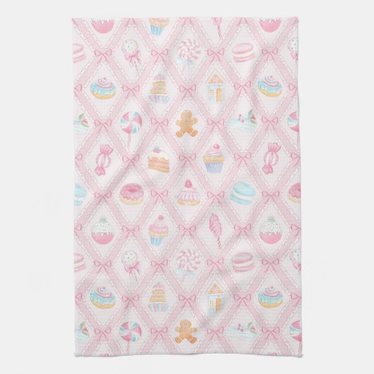 Pastel Sweet Holiday Treats Theedoek (Verticaal)