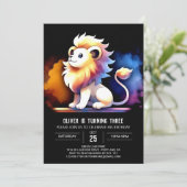 Pastel Sweet Lion Verjaardag Kaart (Staand voorkant)