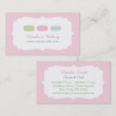 Pastel Sweet Macarons Patisserie Visitekaartjes (Voorkant / Achterkant)