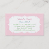 Pastel Sweet Macarons Patisserie Visitekaartjes (Achterkant)