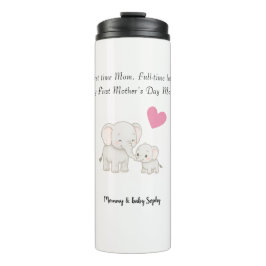 Pastel Sweet Mama Olifant en Kind - Thermosbeker