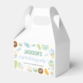 Pastel Sweet One Donut Verjaardagsfeestje Bedankdoosjes