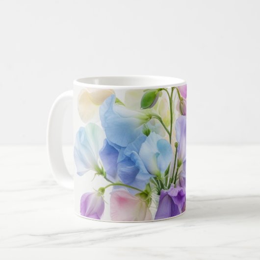 Pastel Sweet Pea Symphony Koffiemok (Voorkant links)