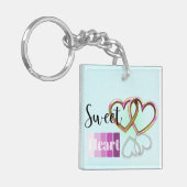 Pastel Sweetheart Acryl Sleutelhanger (Voorkant Links)