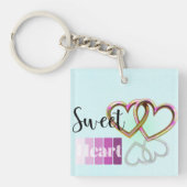 Pastel Sweetheart Acryl Sleutelhanger (Voorkant)