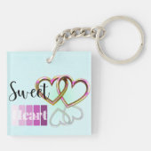Pastel Sweetheart Acryl Sleutelhanger (Achterkant)