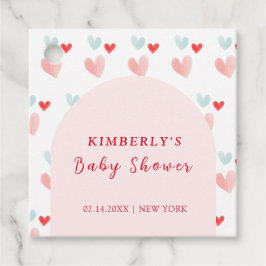 Pastel Sweetheart Arch Valentijns Baby shower Bedankjes Labels