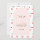 Pastel Sweetheart Arch Valentijns Baby shower Bedankkaart (Voorkant)