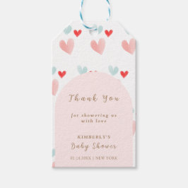 Pastel Sweetheart Arch Valentijns Baby shower Cadeaulabel