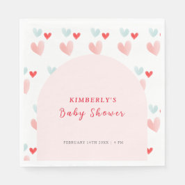 Pastel Sweetheart Arch Valentijns Baby shower Servet