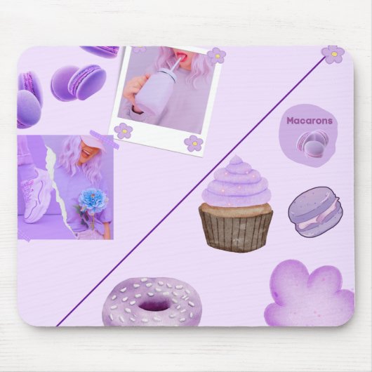 Pastel Sweets Aesthetic Mouse Pad Muismat (Voorkant)