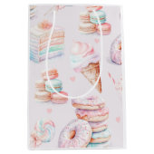 Pastel Sweets verjaardagsfeestje Medium Cadeauzakje (Voorkant)