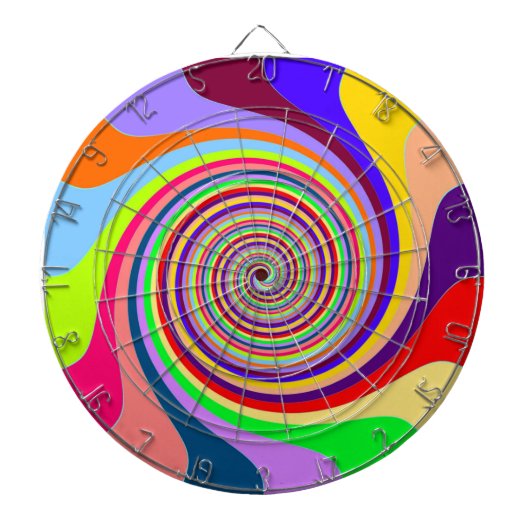 Pastel Swirl Dart Board Dartbord (Voorkant)