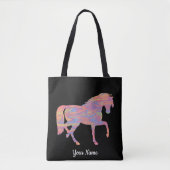 Pastel Swirl Horse Canvas tas (Voorkant)