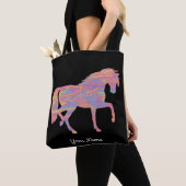 Pastel Swirl Horse Canvas tas (Dichtbij)