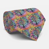 Pastel Swirl Spiraal Tie Dye Necktie Stropdas (Opgerold)