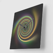 Pastel Swirl Square Wall klok (Hoek)