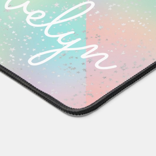 Pastel swirl stropdas kleurstof schattig roze blau bureaumat (Hoek)