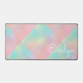 Pastel swirl stropdas kleurstof schattig roze blau bureaumat (Voorkant)