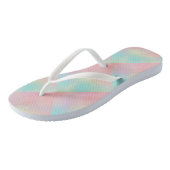 Pastel swirl stropdas kleurstof schattig roze blau teenslippers (Schuin)