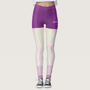 Pastel Swirl Team/Club-Leggings met Fake Shorts Leggings
