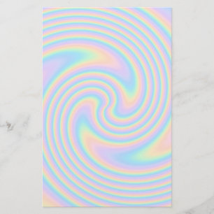 Pastel Swirl Twist Design. Briefpapier
