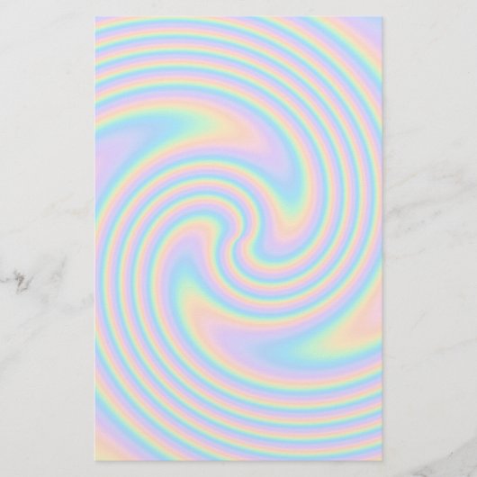 Pastel Swirl Twist Design. Briefpapier (Voorkant)