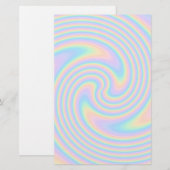 Pastel Swirl Twist Design. Briefpapier (Voorkant / Achterkant)