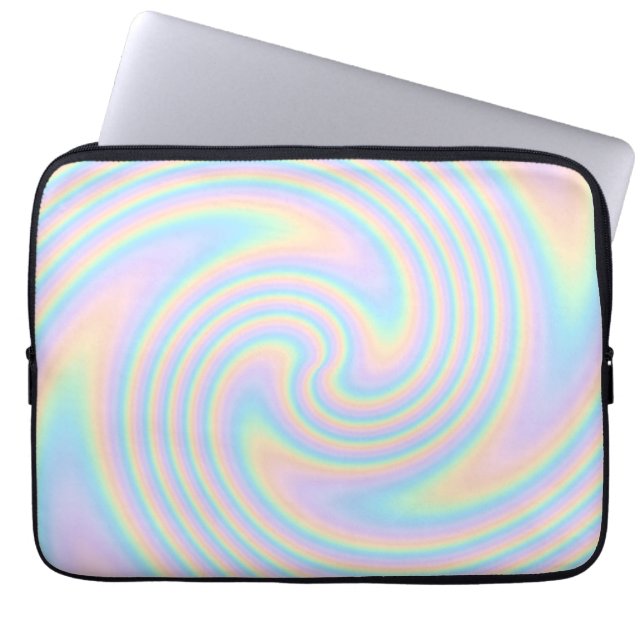 Pastel Swirl Twist Design. Laptop Sleeve (Voorkant)